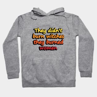 They didn't burn witches they burned women Hoodie